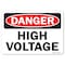 Signmission OSHA Danger Sign, 10" Height, 14" Width, Rigid Plastic, High Voltage, Landscape, 1014-L-19395 OS-DS-P-1014-L-19395 - alternate 1